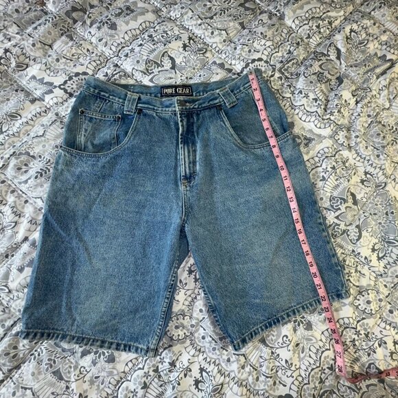 Pure Gear Men's Denim Shorts Size 36 Length 12" Medium Blue Wash Vintage - Picture 3 of 11